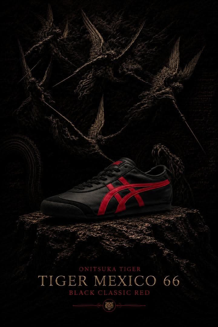 Onitsuka Tiger Mexico 66 — Black Classic Red